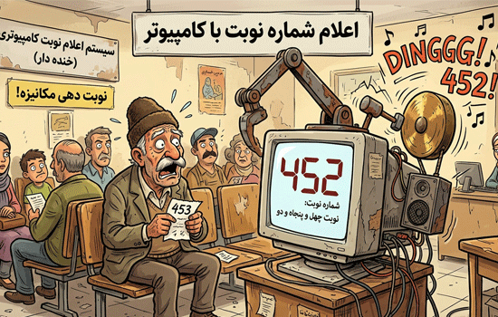 اعلام شماره نوبت با کامپیوتر