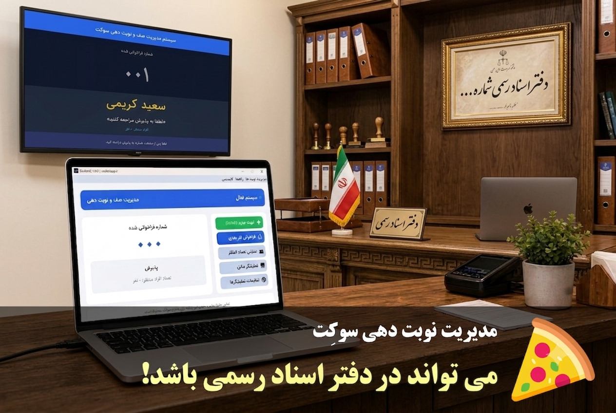 نرم افزار نوبت دهی در دفتر اسناد رسمی